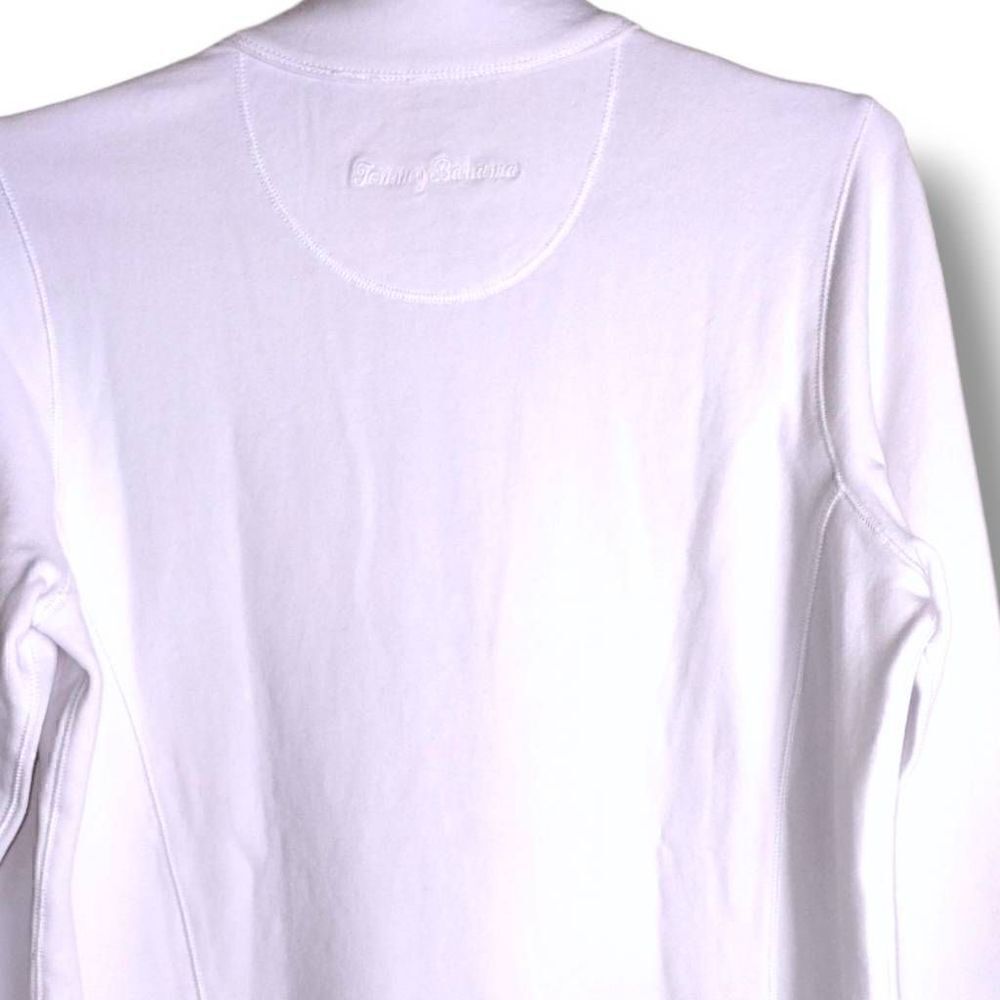 Tommy Bahama Women's Pullover 1/2 Zip Floral Embroidery White Size Small - Picture 9 of 11